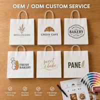 Kraftpapiertüten zum Fabrikpreis Großhandel mit Individuell Bedrucktem Logo Braune Weiße Einkaufstaschen mit Griffen in Groß Mittel Klein