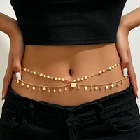 Chaîne de ventre superposée ajustable et étanche pour femme, bijou de corps tendance pour bikini d'été