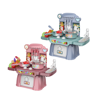 ชุดของเล่นเครื่องครัวสำหรับเด็ก ชุดทำอาหารเลียนแบบเชฟ มีไฟ มีเสียงเพลง อ่างล้างจานพร้อมเตาแม่เหล็กไฟฟ้า - Product Image 2