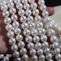10-11mm blanc Edison près de la perle ronde en vrac perle d'eau douce naturelle bricolage collier accessoires