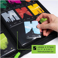 Classeur de cartes personnalisé imprimé, album en PU durable, conception à 9 pochettes pour la collection de cartes à collectionner en gros