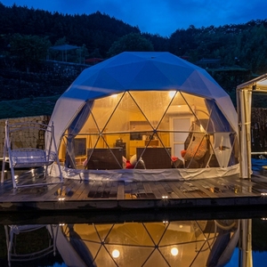 Dôme géodésique de luxe <span class=keywords><strong>en</strong></span> acier écologique, tente de haute qualité, résistante au vent, vue sur les étoiles, maison <span class=keywords><strong>bulle</strong></span> pour vacances <span class=keywords><strong>en</strong></span> bord de lac, séjour à l'hôtel - Product Image 1