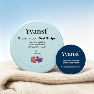 OEM ODM Bandes buccales pour améliorer l'humeur, apaisantes pour la nuit, complément alimentaire, saveur fraise, dissolution rapide, 30 pièces, boîte ronde - Product Image 5