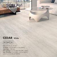 Parquet intérieur imperméable en PVC rigide SPC, texture bois, pose flottante à clipser, motif chevrons, usage commercial, écologique, antibactérien