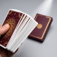 Cartes de tarot personnalisées, écologiques, durables, en papier, portables, pour usage familial, jeu d'oracle, logo, coins arrondis, boîte en papier