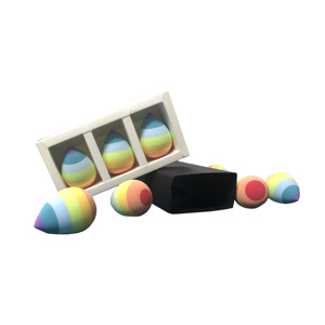 Éponge de maquillage en silicone en forme de goutte d'eau arc-en-ciel, sans latex, douce, sans couture, pour fond de teint, multicolores, réutilisable, éponge cosmétique pour le visage - Product Image 5