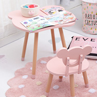 Meubles pour enfants d'âge préscolaire chaise de table en forme d'ours table et chaise de fête pour enfants en bois
