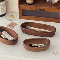 Boîte de rangement magnifique et unique, style vintage en noyer, pour bureau, plateau de rangement pour bijoux, pour le couloir
