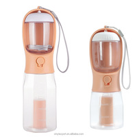 Bouteille d'eau portable 3-en-1 élégante et rechargeable avec réglage de la durée pour chiens, chats et petits animaux, 600 ml, en plastique, pour l'hydratation