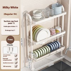 Escurridor de Platos de Pared de Alta Calidad con Múltiples Niveles, Sin Perforaciones, Ahorra Espacio en la Cocina, con Bandeja de Drenaje - Product Image 5