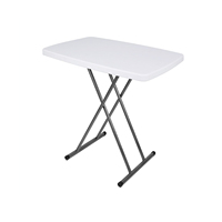 Table pliante réglable GodsWord, table en plastique de 30 pouces avec cadre en acier, table utilitaire pliable robuste pour ordinateur portable