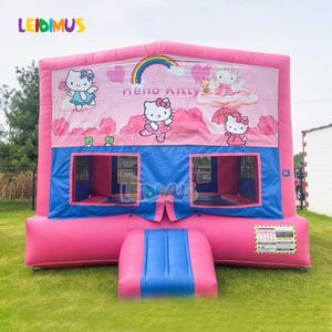 पेस्टल हैलो बाउंस हाउस किटी इन्फ्लेटेबल कॉम्बो जंप कैसल स्लाइड के साथ बिक्री के लिए हैलो बाउंस हाउस किटी - Product Image 6