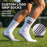 Chaussettes de football blanches pour hommes, avec logo personnalisé, antidérapantes, respirantes, compression de la voûte plantaire, chaussettes d'entraînement
