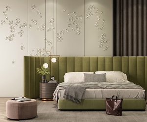 Tấm ốp tường trang trí nội thất bằng da giả, chống thấm, chạm khắc thủ công, thêu nổi 3D tùy chỉnh - Product Image 5