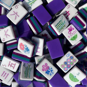 Jeu de <span class=keywords><strong>Mahjong</strong></span> Américain de Luxe en Acrylique Violet à 4 Couches, 160 Tuiles Personnalisables avec Gravures de Jokers, <span class=keywords><strong>Fleurs</strong></span> et Vents – Jeu de <span class=keywords><strong>Mahjong</strong></span> US - Product Image 1