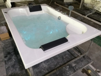 Baignoires à remous en acrylique Yacussi d'intérieur de style Drop-in AOWO couleur personnalisée avec fonction bain moussant 2 personnes
