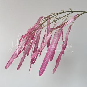 Plantas Verdes Artificiales, Ramo de Vainas de Guisantes, Flor de Seda de Alta Simulación, Decoración para Bodas - Product Image 4