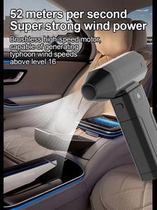 Nouveau ventilateur portatif ultra-rapide 160 000 tr/min, souffleur turbo-jet puissant avec éclairage LED, pour camping extérieur et dépoussiérage, moteur sans balais - Product Image 6