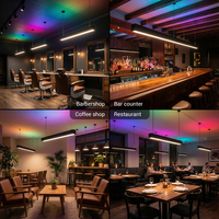 maison intelligente LED RGB éclairage architectural linéaire WiFi contrôle pendentif aluminium haut/bas éclairage intelligent