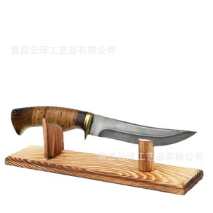 Soporte para cuchillos de madera maciza transfronterizo, expositor de cuchillos de madera para escritorio, soporte para cuchillos de frutas para el hogar - Product Image 4