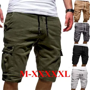 High Quality Summer Fashion 5XL Sport Shorts Multi-pocket Cargo Pants Big Size Drawstring Waist Plus Size Men's Shorts