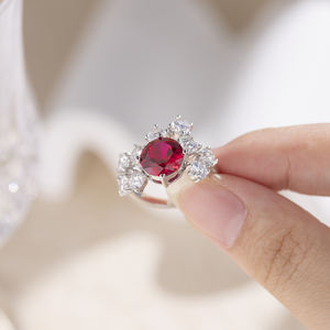 Bagues Fleur en Argent Sterling pour Femmes, Bijoux de Laboratoire Tendance et Élégants, Idéales pour Mariage, Vente en Gros à Prix Abordable, Accessoires pour Filles - Product Image 4