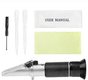 Réfractomètre Brix pour brassage artisanal, bière, moût, double échelle, densité spécifique 1.000-1.120, hydromètre ATC, précision +/-0.2%, garantie 1 an - Product Image 4