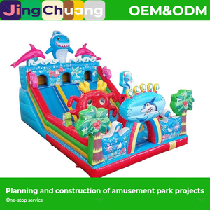 Château gonflable d'extérieur carré, trampoline gonflable pour enfants, nouveau toboggan gonflable, expédition possible à tout moment - Product Image 5