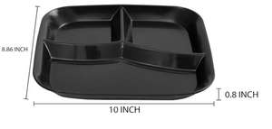 Assiettes divisées en paille de blé personnalisables de 10 pouces séparateurs de plaques carrées à <span class=keywords><strong>3</strong></span> compartiments pour adultes <span class=keywords><strong>assiette</strong></span> à dîner - Product Image 6