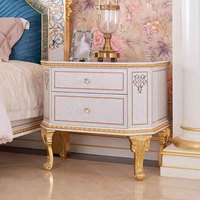 Französischer Stil Massives Mahagoni-Holzbett mit Muscheleinlagen und Parkett-Intarsien 18-Meter Doppelbett Multifunktional Chinesische Herstellung