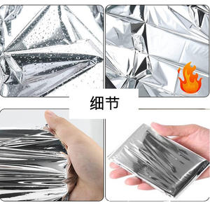 Couverture de secours d'urgence en aluminium réfléchissant pour 1 personne, survie en plein air, camping, isolation thermique, protection solaire - Product Image 2