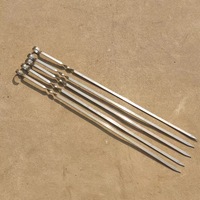 Four taille personnalisée utiliser acier inoxydable cuivre plat carré torsadé Kabob Barbecue bbq viande brochette métal pour griller