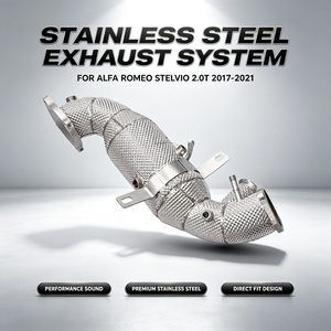 Tuberías de Escape de Alta Calidad para Automóviles, Fabricadas en Acero Inoxidable Ss304 con Protección Térmica para Alfa Romeo <span class=keywords><strong>Stelvio</strong></span> 2.0T 2017-2021, Mayor Respuesta del Acelerador - Product Image 1