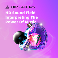 Écouteurs Intra-Auriculaires QKZ AK6 Pro avec Unité à Bobine Mobile Magnétique Puissante de 11 mm, Son HD et Moniteur de Scène, Modèle Populaire à Crochet d'Oreille