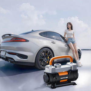 Inflador de Neumáticos Portátil para Auto Along The Way, 280W, 12V, Doble Cilindro, Inflado Rápido, Bomba de Aire para Vehículos - Product Image 1