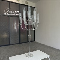 Saixin Centres de table de mariage de luxe Offre Spéciale Candélabre en cristal à 13 bras pour la décoration de table d'événement