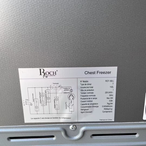 Congélateur coffre de haute qualité 142L à dégivrage automatique, à économie d'énergie, avec compresseur, <span class=keywords><strong>classe</strong></span> énergétique <span class=keywords><strong>A</strong></span>+ pour usage commercial et domestique - Product Image 4