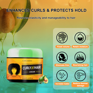 Vente en gros Crème hydratante <span class=keywords><strong>pour</strong></span> les <span class=keywords><strong>cheveux</strong></span> Soins capillaires naturels bio Styling Curl Defining Curls Enhancers Curly Curling Cream - Product Image 2