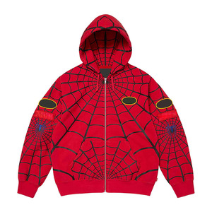 <span class=keywords><strong>Felpa</strong></span> con Zip Yali OEM 100% Cotone, Motivo Ragnatela, Stampa e Ricamo Applicato sulle Maniche, Abbigliamento Streetwear per Uomo - Product Image 1