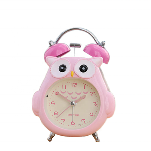 Reloj de Escritorio de Cuarzo con Forma de Búho, con Luz Nocturna Cálida y Alarma, para Dormitorio, Oficina y Decoración de la Pausa del Almuerzo, Reloj de Mesa de Color Cálido - Product Image 5