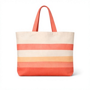 Sacs de plage personnalisés en gros avec logo imprimé, sacs shopping en toile avec fermeture éclair, sacs shopping réutilisables en toile - Product Image 2