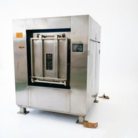 Laveuse industrielle électrique 30 kg à isolation anti-poussière entièrement automatique en acier inoxydable avec barrière sanitaire pour agences de voyage