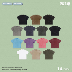 T-shirt personnalisé avec logo, effet délavé, 100% coton, unisexe, respirant, surdimensionné, style vintage - Product Image 2