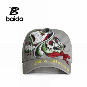 Casquettes de camionneur vintage en coton et maille avec broderie Cœur Crâne, nœuds, imprimé à pois et patchs en cuir, style sportif, ajustables, mode urbaine - Product Image 3