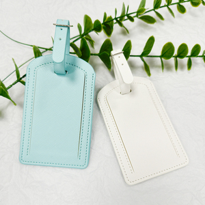 Vente en gros d'étiquettes de bagages en cuir personnalisées, logo personnalisé, étiquettes d'identification en cuir Saffiano PVC, étiquettes de bagages élégantes pour les voyages - Product Image 2