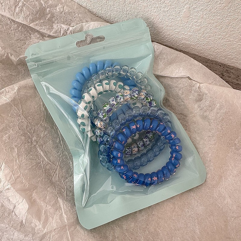 6 pièces tons bleus-comme indiqué dans le sac d'emballage de couleur