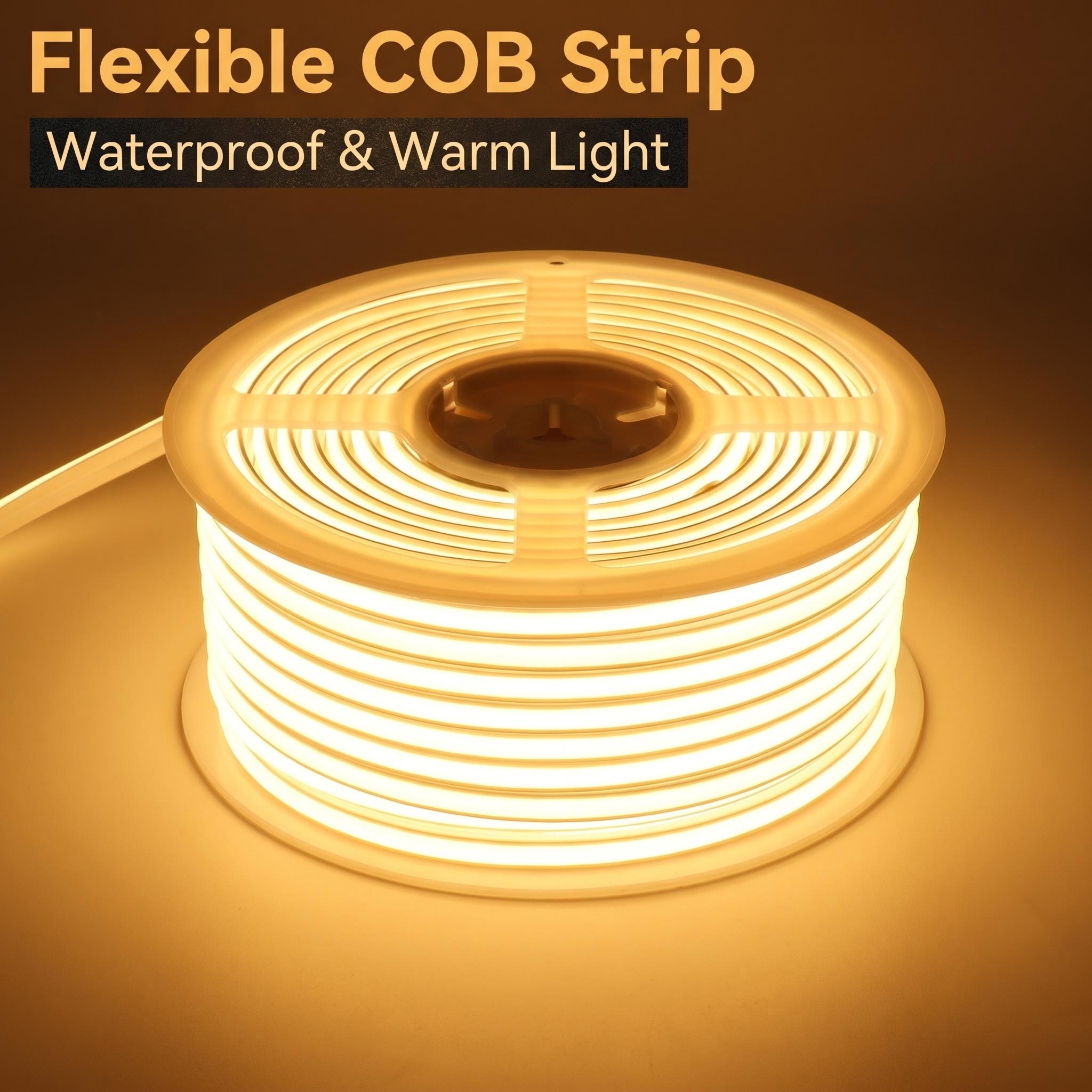 220V COB LED Strip Light 288LEDs IP67 100M Continuous Run 950lm High Density 3000K 4000K 6000K for Exterior Wall Wash Lighting