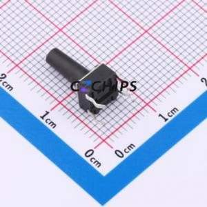 K2-6639DP-R4SW-04 Tactile Switch Through hole-4P,6x6mm Switch Single Pole Single Throw Round Button 2.5N Through Hole - Product Image 2