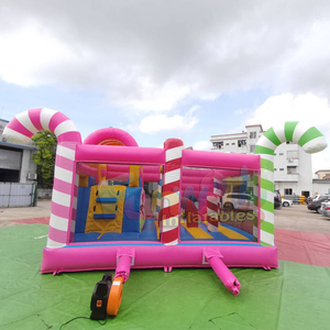 Castillo inflable comercial para niños, mundo de dulces, con tobogán, hupfburg inflable, brincolín para exteriores para fiestas - Product Image 2