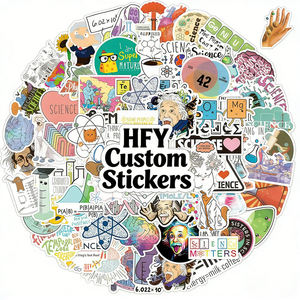 Autocollants imperméables personnalisés sur le thème des connaissances scientifiques, 100 pièces, nouveau style, très vendus, pour décorer tasses et guitares - Product Image 1
